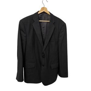 Loro Piana Joseph Abboud Blazer Mens 44R Wool Dark Gray Jacket